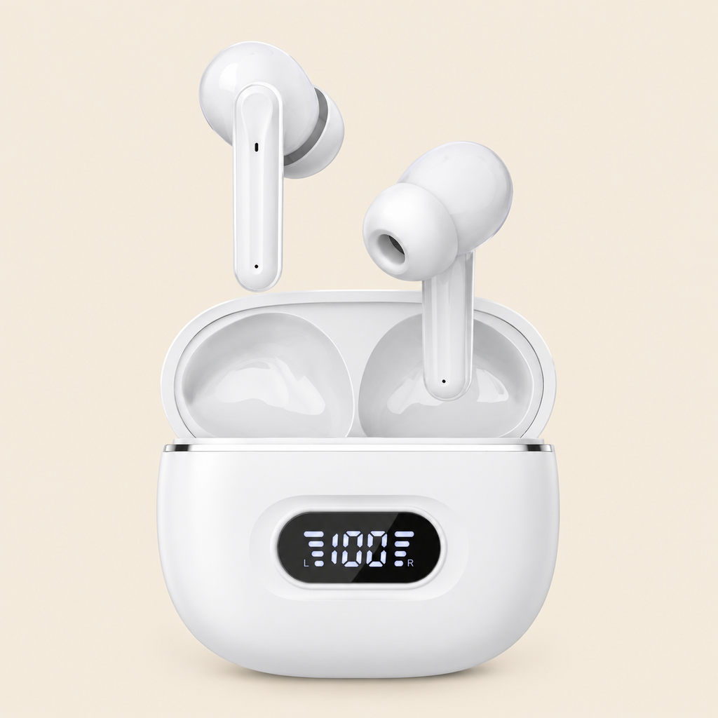Wireless Earbuds with Display Case